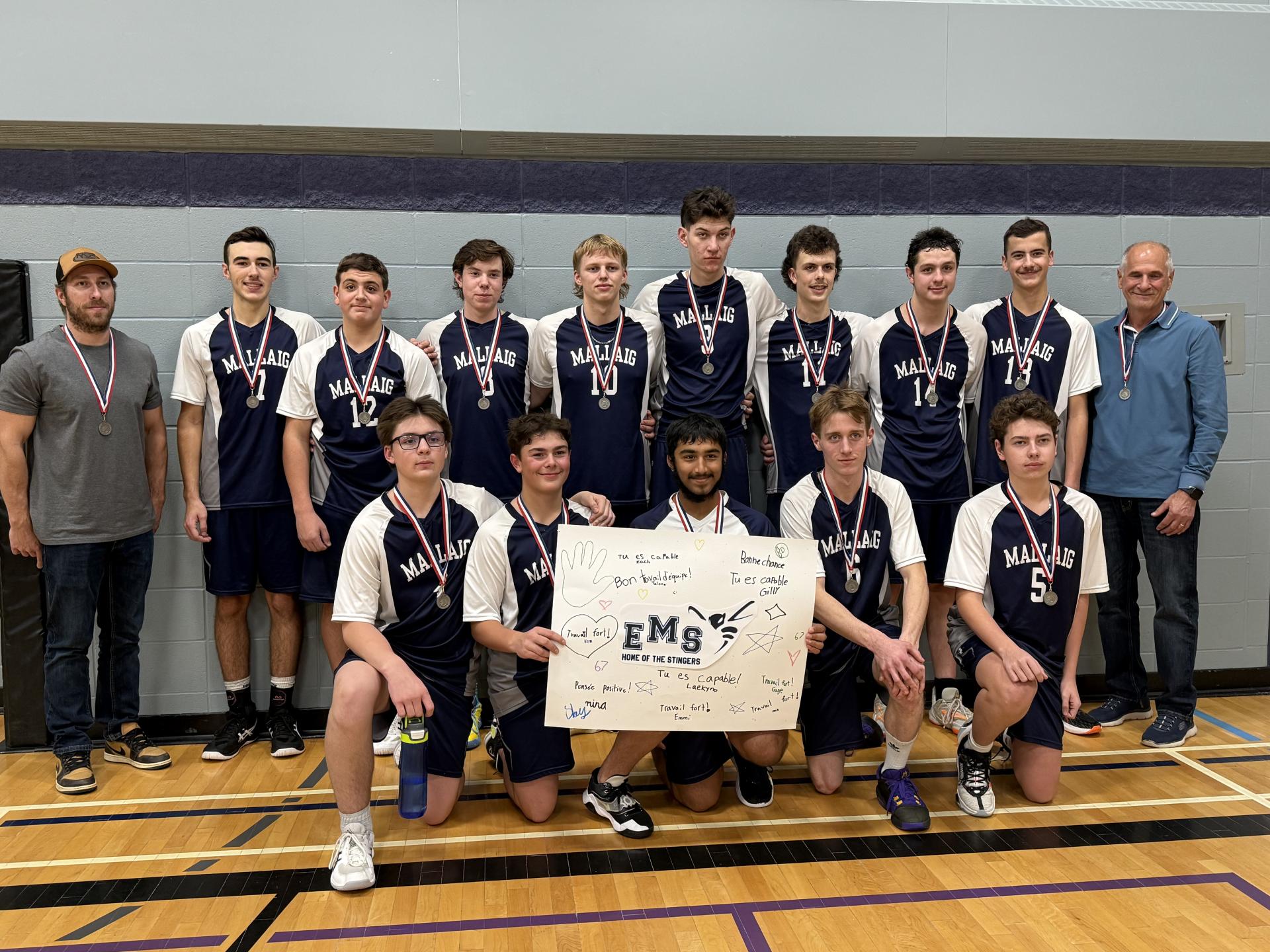 Ecole Mallaig School Team History: The Senior Boys Volleyball Team has built a strong legacy of determination, teamwork, and consistent success. Made up of 13 dedicated athletes from Grades 10, 11, and 12, this group has continued to elevate our school’s volleyball program through their commitment and competitive spirit.  The team’s dedication, unity, and competitive drive have made this season one to remember, and we are proud of everything they have accomplished.