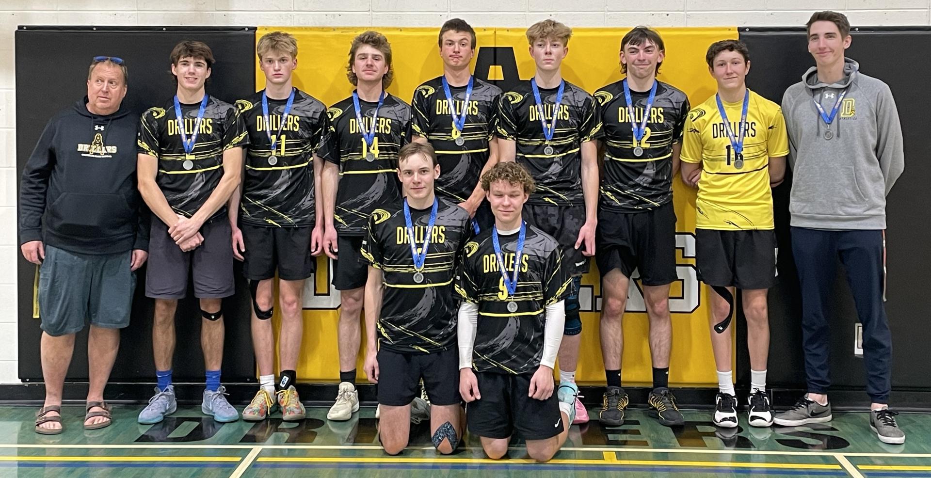 Oilfields High Team History: The Oilfields Drillers Volleyball team, are a mix of Grade 11 and 12 athletes, who showcased their athleticism and determination throughout the season. Competing against some of the top 2A teams in the province pushed them to elevate their game and embrace every challenge. Their commitment to learning, competing, and supporting one another helped them finish the season playing their best volleyball yet.