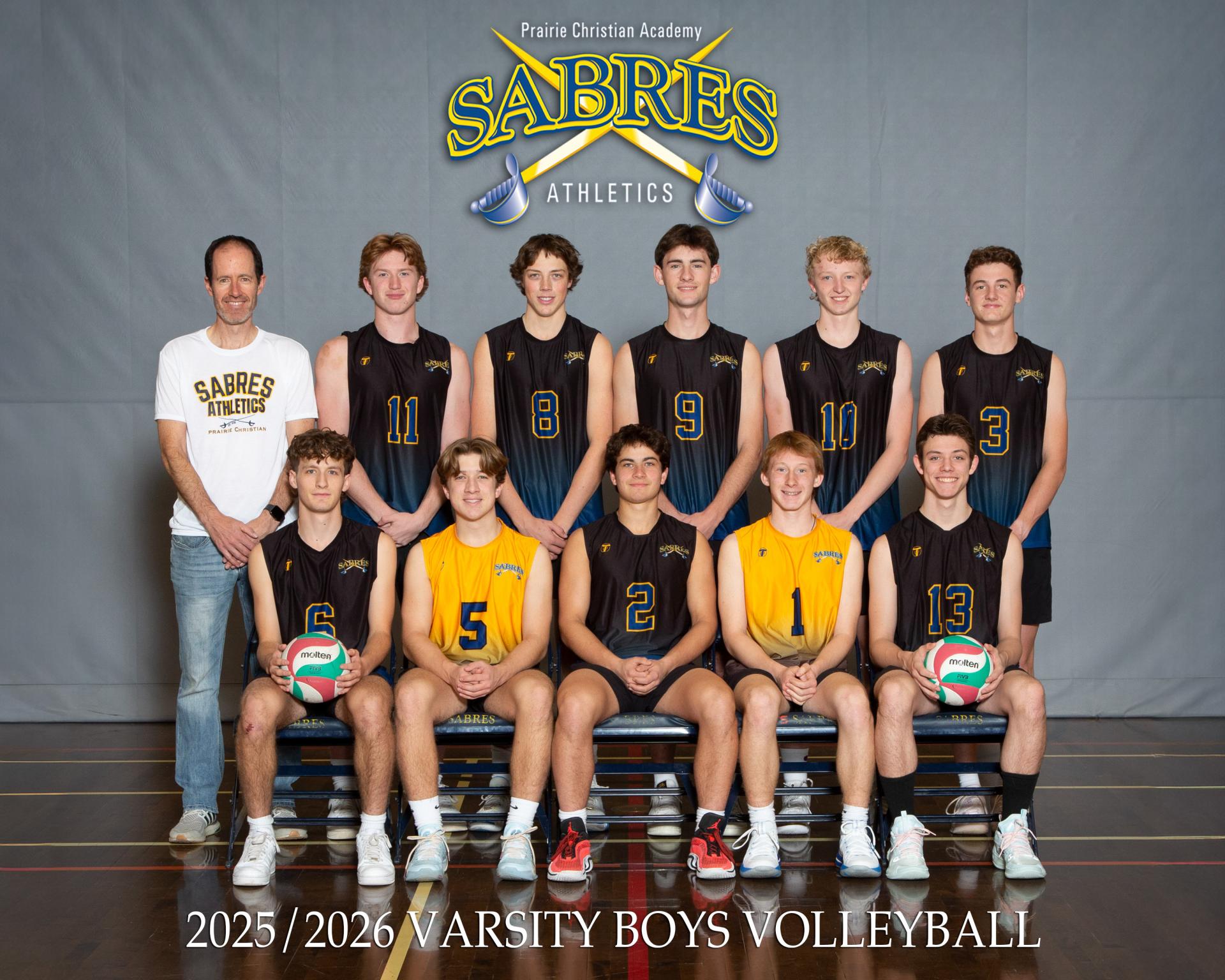 Prairie Christian Academy Team History: The PCA Sabres team is very excited to be hosting the 2A Boys Volleyball Provincials this year. We ended last season with a great learning experience at provincials, which motivated us to come back stronger this year. With 6 returning players we started the season strong with tournament wins in Camrose, Oilfields and our home tournament. It's been encouraging to watch this team grow together and challenge themselves to be better each game.