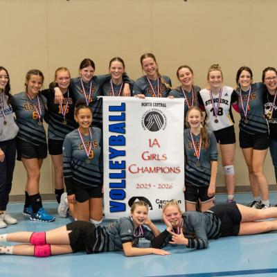 Covenant Canadian Reformed School Team History: This is the first time that a senior girls' team has made volleyball provincials in the history of CCRS. The girls battled hard at their zone championship, taking it all the way to a nail-biting third set, where they pulled off the victory and took home the banner.