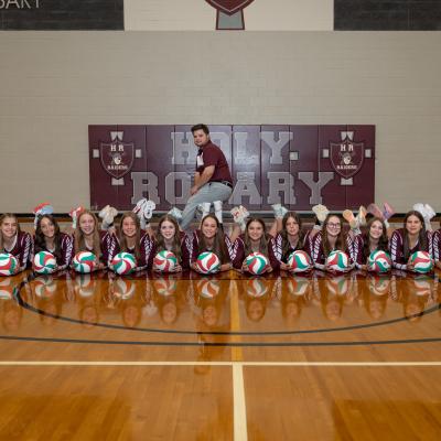Holy Rosary Team History: The Raiders season is defined by growth, resilience, and being the hardest working team in the gym. From the first serve of the season to the last point at zones this group showed what it means to commit to each other, push through challenges, and improve day by day.  By the end of the season, the transformation was clear. This wasn’t just a group that played volleyball together, it became a team that believed in one another and their collective abilities.