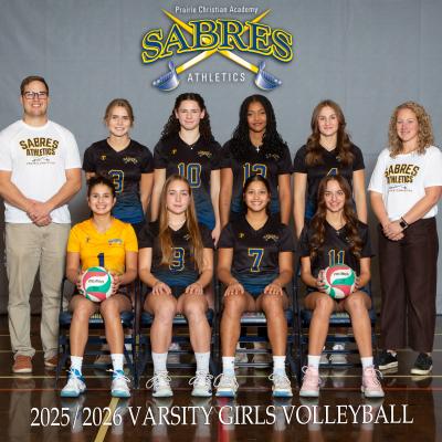 Prairie Christian Academy Team History: The PCA Sabres Girls Volleyball team is thrilled to be competing at the 2A Girls Provincial Volleyball Championship! Our season was marked by strong play and competitive spirit. We are incredibly excited and proud to be representing our school and zone and look forward to competing against the best 2A girls teams Alberta! Go Sabres!